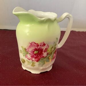 Vintage hand-painted small porcelain pitcher